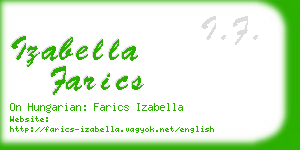 izabella farics business card